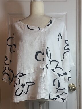 Olivia by Habitat Linen Side Step Blouse